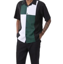 Emerald Green Color Block Walking Suit 2 Piece Short Sleeve Set -Clothing Shop 2301Emerald 2 1080x d7c8ea0e 7406 4cd0 929b 9f1ea211c040