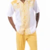 Canary Yellow Design Walking Suit 2 Piece Short Sleeve Set -Clothing Shop 2307 CANARY2