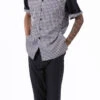Black Check Walking Suit 2 Piece Short Sleeve Set -Clothing Shop 2316 BLACK2