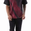 Burgundy Art Design Walking Suit 2 Piece Short Sleeve Set