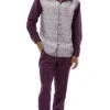 Plum 2 Piece Long Sleeve Walking Suit Set -Clothing Shop 2357Plum 1