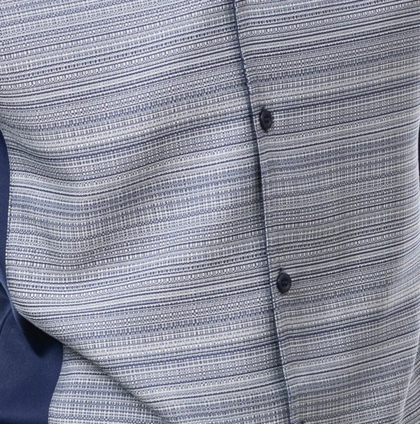 Navy Weave Printed 2 Piece Long Sleeve Walking Suit Set 4 Navy Weave Printed 2 Piece Long Sleeve Walking Suit Set - Image 2