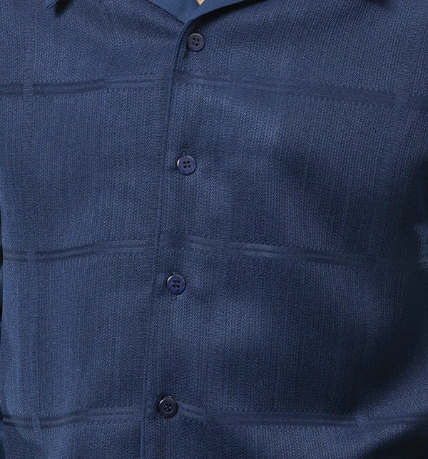 Navy Tone-on-Tone 2 Piece Long Sleeve Walking Suit Set 4 Navy Tone-on-Tone 2 Piece Long Sleeve Walking Suit Set - Image 2