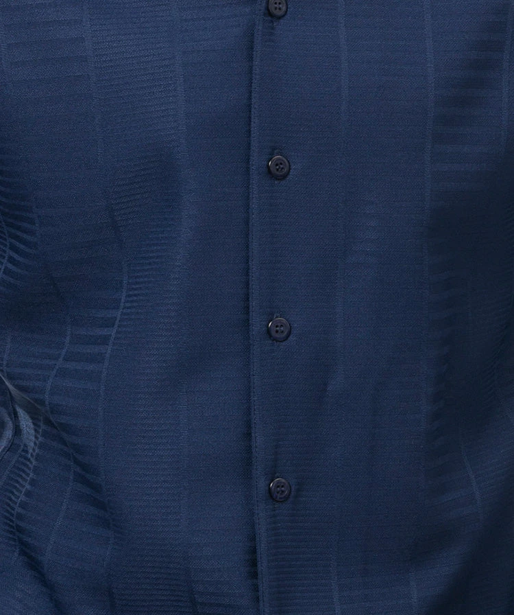 Navy Tone-on-Tone Design 2 Piece Long Sleeve Walking Suit Set 4 Navy Tone-on-Tone Design 2 Piece Long Sleeve Walking Suit Set - Image 2