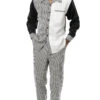 Black Checkered 2 Piece Long Sleeve Walking Suit Set -Clothing Shop 2386Black 1