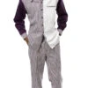 Plum Checkered 2 Piece Long Sleeve Walking Suit Set 1 Plum Checkered 2 Piece Long Sleeve Walking Suit Set -Clothing Shop 2386PLUM 1