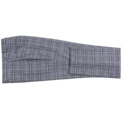 Regular Fit 2 Piece Notch Lapel Suit Gray Check Pattern -Clothing Shop 293 14 7