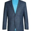 Regular Fit 2 Piece Dress Suit Windowpane In Blue -Clothing Shop 293 6 1