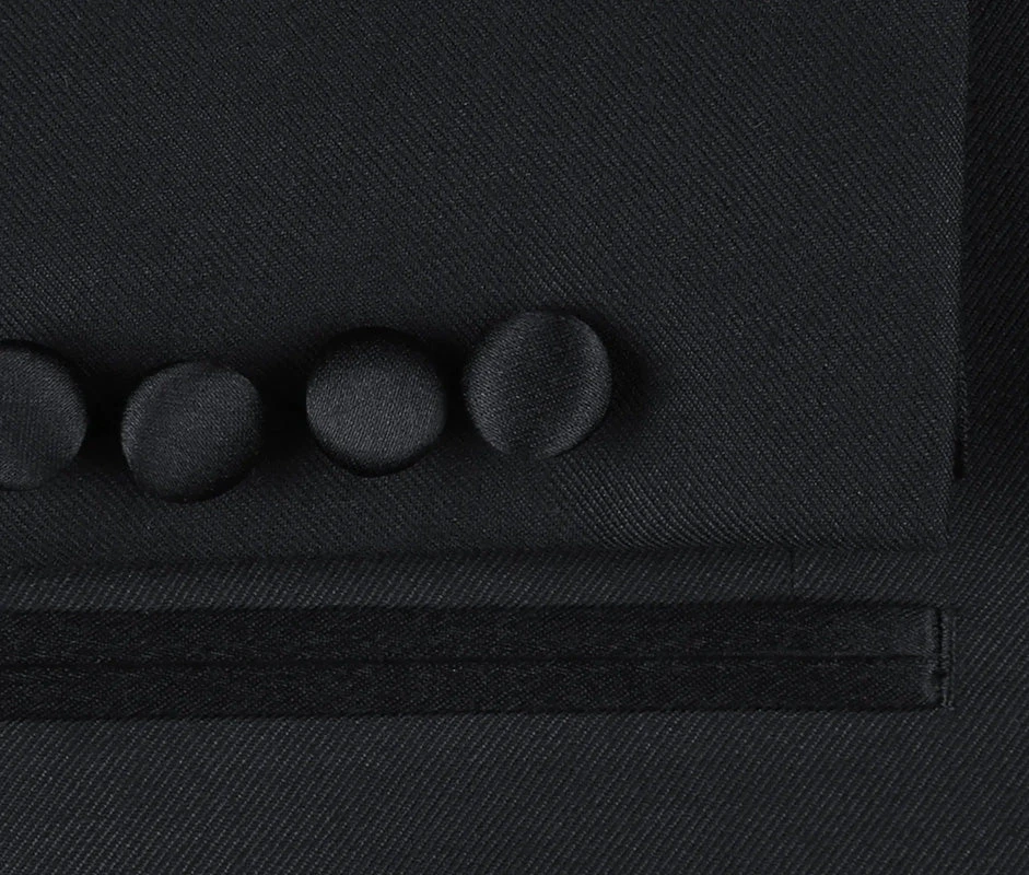 Classic Regular Fit 2 Piece Black Dress Tuxedo Peak Lapel 5 Classic Regular Fit 2 Piece Black Dress Tuxedo Peak Lapel - Image 3