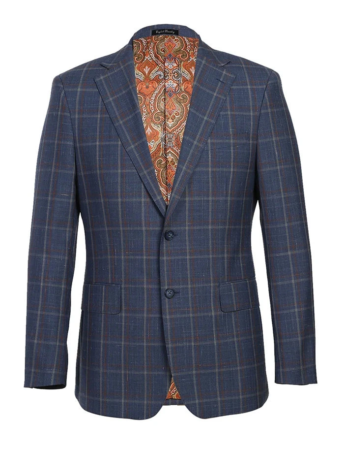 English Laundry 2-Piece Check Wool Linen Blend Slim Fit Suit 3 English Laundry 2-Piece Check Wool Linen Blend Slim Fit Suit