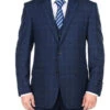 San Gemini Collection - 3 Piece Suit 2 Buttons Blue Glen Plaid Regular Fit -Clothing Shop 2 83b2179c 8be8 4ba5 8172 45153451d145