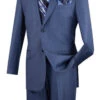 Monte Carlo Collection - Regular Fit 2 Piece 2 Button Textured Weave In Blue -Clothing Shop 2lk 1Blue