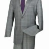 Pompey Collection - Men's Glen Plaid Dress Suit 2 Piece Regular Fit In Gray -Clothing Shop 2rw 1 gray s