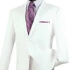 (36S) Regular Fit Suit 2 Button 2 Piece In White 2 (36S) Regular Fit Suit 2 Button 2 Piece In White -Clothing Shop 2tr white