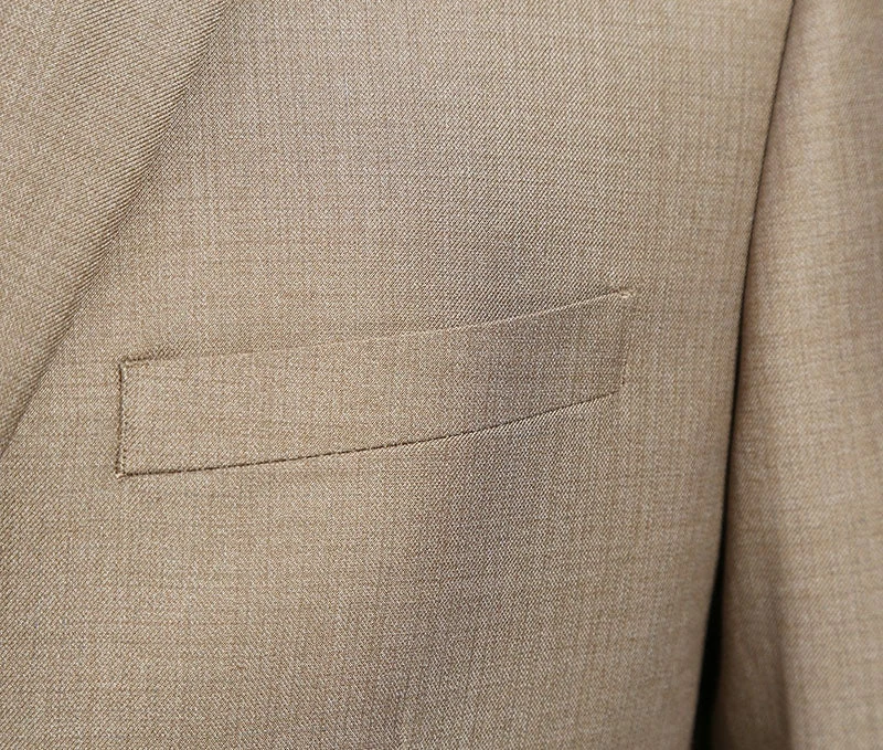 Vanderbilt Collection- Classic 2 Piece Suit 2 Buttons Regular Fit In Taupe 5 Vanderbilt Collection- Classic 2 Piece Suit 2 Buttons Regular Fit In Taupe - Image 3