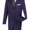 Mont Blanc Collection - Regular Fit Suit 3 Button 2 Piece In Navy -Clothing Shop 3pp purple