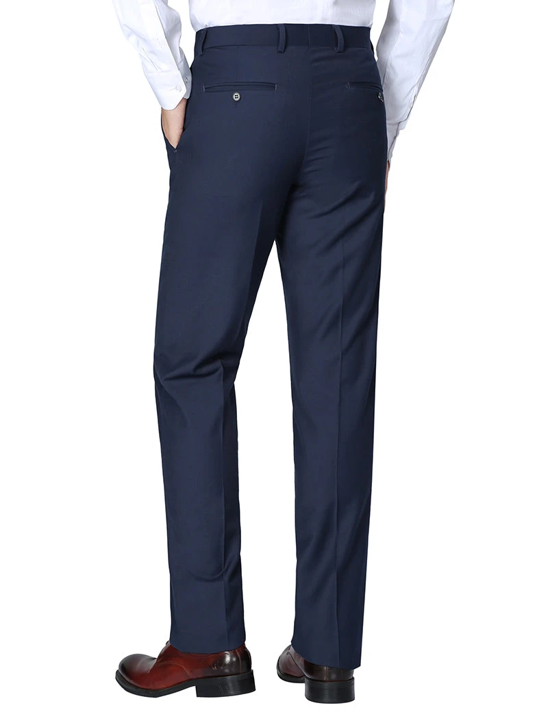 Dress Pants Regular Leg Un-Hemmed Bottoms In Navy 4 Dress Pants Regular Leg Un-Hemmed Bottoms In Navy - Image 2