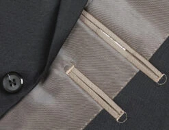 Bevagna Collection - Black 100% Virgin Wool Regular Fit Pick Stitched 2 Piece Suit -Clothing Shop 4 1