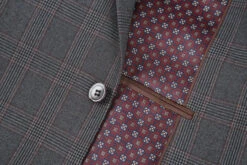 Trevi Collection - 2 Piece Suit 2 Buttons Glen Plaid Regular Fit In Gray -Clothing Shop 4Z8A1036s