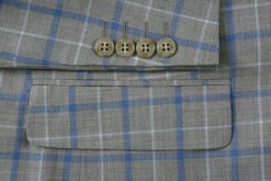 100% Wool Regular Fit 2 Piece Windowpane Dress Suit In Gray -Clothing Shop 4Z8A7607