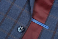 Bova Collection - Stretch Suit 2 Piece Blue Glen Plaid Regular Fit 9 Bova Collection - Stretch Suit 2 Piece Blue Glen Plaid Regular Fit -Clothing Shop 4Z8A9315s