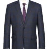 (44L) Classic Regular Fit 3-Piece Wool Stretch Checked Suits In Chocolate