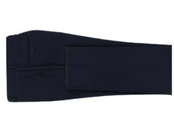 Dress Pants Regular Leg Un-Hemmed Bottoms In Dark Navy -Clothing Shop 4s