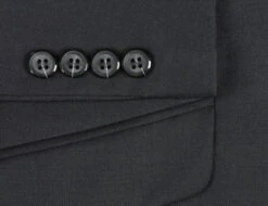 Bevagna Collection - Black 100% Virgin Wool Regular Fit Pick Stitched 2 Piece Suit -Clothing Shop 5 1