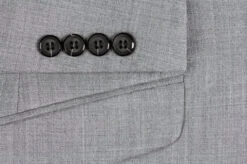 Bevagna Collection - Light Gray 100% Virgin Wool Regular Fit Pick Stitched 2 Piece Suit -Clothing Shop 508 5oe 1