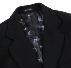 English Laundry Black Fall/Winter Essential Slim Fit Overcoat Wool Blend -Clothing Shop 53 01 001 3