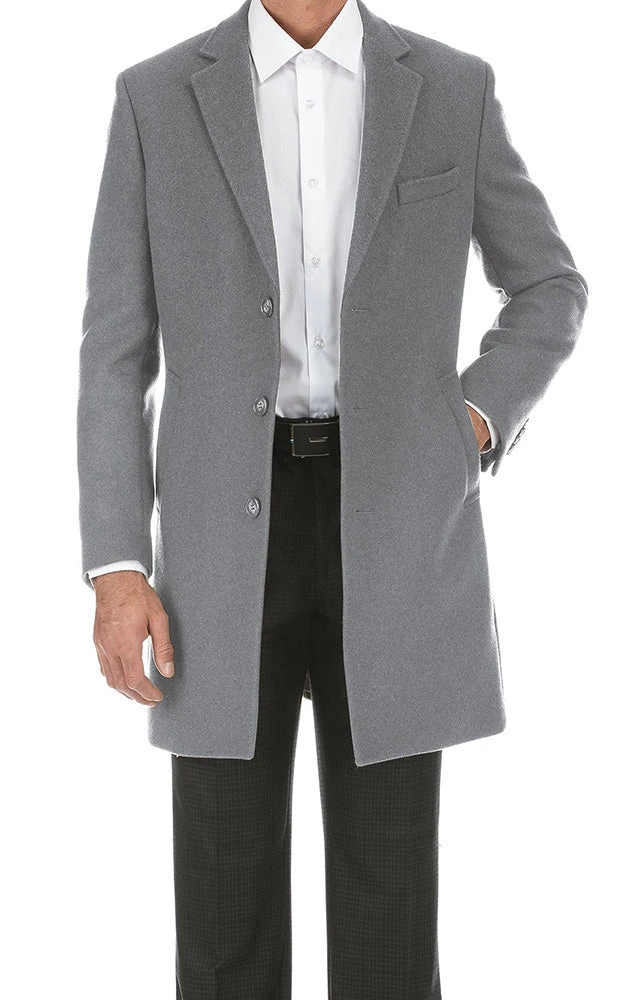 English Laundry Light Gray Fall/Winter Essential Slim Fit Overcoat Wool Blend 3 English Laundry Light Gray Fall/Winter Essential Slim Fit Overcoat Wool Blend