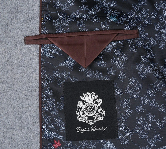 English Laundry Light Gray Fall/Winter Essential Slim Fit Overcoat Wool Blend 7 English Laundry Light Gray Fall/Winter Essential Slim Fit Overcoat Wool Blend - Image 5