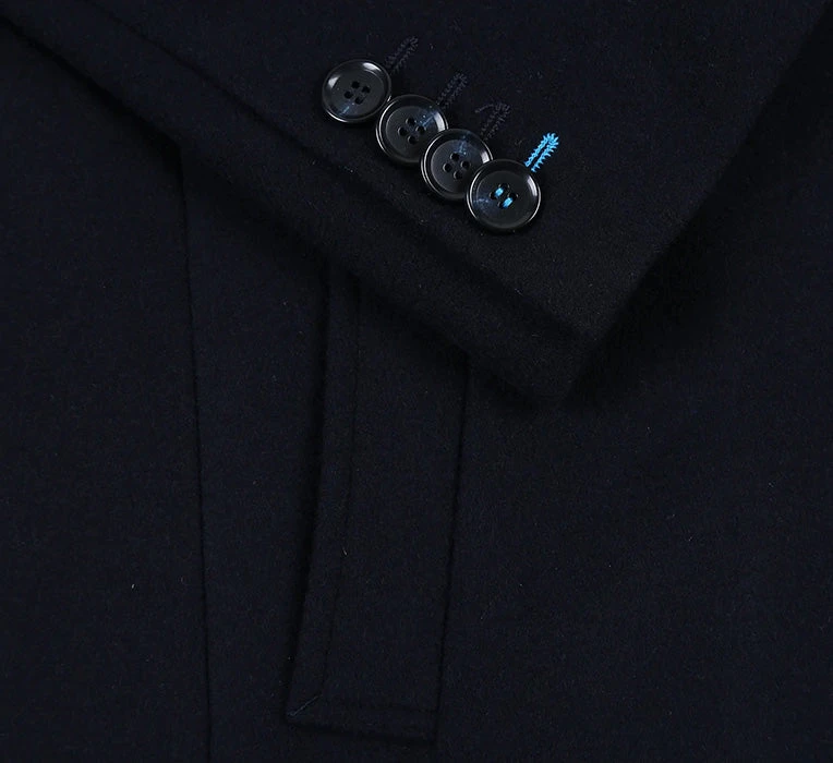 English Laundry Navy Fall/Winter Essential Slim Fit Overcoat Wool Blend 8 English Laundry Navy Fall/Winter Essential Slim Fit Overcoat Wool Blend - Image 6