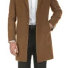English Laundry Camel Fall/Winter Essential Slim Fit Overcoat Wool Blend