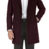 English Laundry Burgundy Fall/Winter Essential Slim Fit Overcoat Wool Blend -Clothing Shop 53 01 700 1