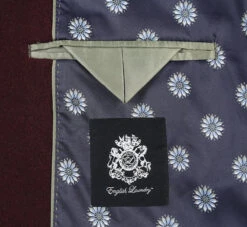 English Laundry Burgundy Fall/Winter Essential Slim Fit Overcoat Wool Blend -Clothing Shop 53 01 700 5