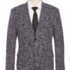 Slim Fit Stretch Wool Linen Blend Tweed Plaid Blazer 2 Slim Fit Stretch Wool Linen Blend Tweed Plaid Blazer -Clothing Shop 563 3 1