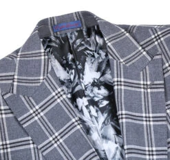 English Laundry Slim Fit Dimgray With White Check Suit -Clothing Shop 72 60 001 4