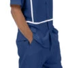 Navy Minimalist Line Design 2 Piece Short Sleeve Walking Suit With Shorts -Clothing Shop 72202Navy