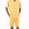 Canary Yellow 2 Piece Short Sleeve Walking Suit Set With Elastic Waistband Shorts -Clothing Shop 7696canary 1080x 8a35e008 5f8a 4690 91f6 53f27336e0f1