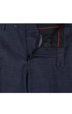 Wool Blend Regular Fit Suit 2 Piece Suit 2 Button In Navy -Clothing Shop 8