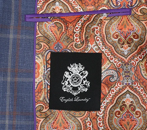 English Laundry 2-Piece Check Wool Linen Blend Slim Fit Suit 10 English Laundry 2-Piece Check Wool Linen Blend Slim Fit Suit - Image 8