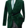 Velvet Regular Fit Fashion Jacket In Emerald -Clothing Shop B 27 EMERALD
