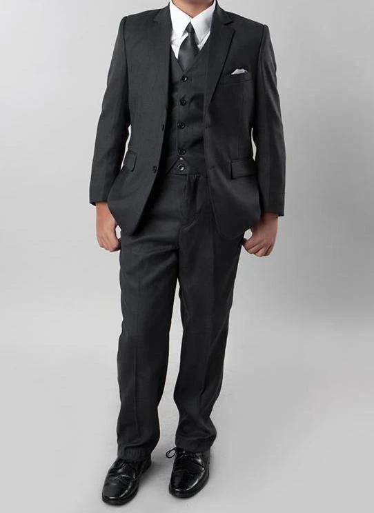 (8H, 18) Classic Boy Suit 5 Piece Set Gray 3 (8H, 18) Classic Boy Suit 5 Piece Set Gray