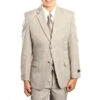 Classic Boy Suit Glen Plaid 5 Piece Set In Tan