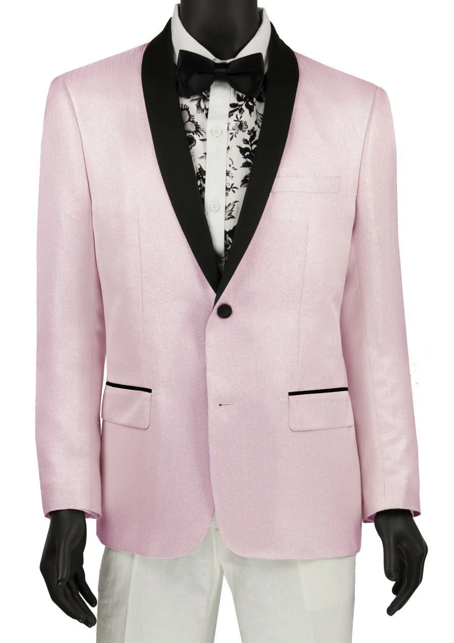 Pink Slim Fit Sport Coat Single Breasted 2 Button Shawl Lapel 3 Pink Slim Fit Sport Coat Single Breasted 2 Button Shawl Lapel
