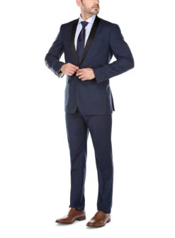 Blue 2 Piece Tuxedo Shawl Lapel Slim Fit -Clothing Shop C00A6295s