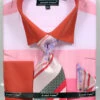 French Cuff Shirt In Pink With Tie, Cuff Links, And Handkerchief -Clothing Shop DN67M PINK