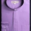Basic Banded Collar Dress Shirt In Lavender -Clothing Shop DS3001C LAVENDER