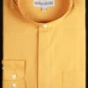 Basic Banded Collar Dress Shirt In Honey Gold -Clothing Shop DS3001C MUSTARD